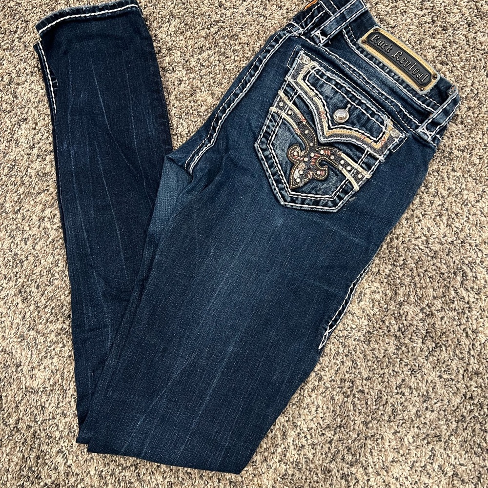 Rock Revival Dark Blue Women's Jeans